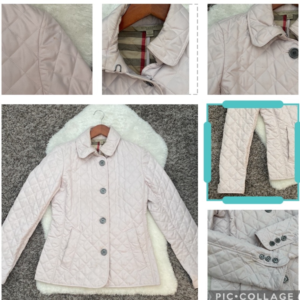 Blush pink Burberry quilted Coat - Picture 17 of 17